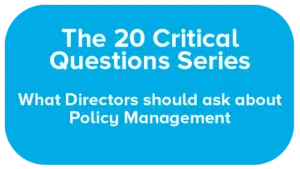 20系列关键问题——董事应该问什么政策管理