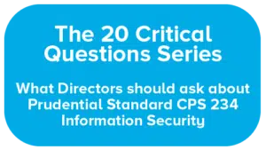 导演应该问什么审慎标准CPS 234信息安全